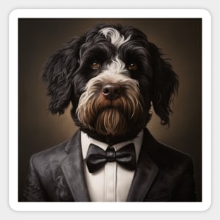 Portuguese Water Dog in Suit Magnet